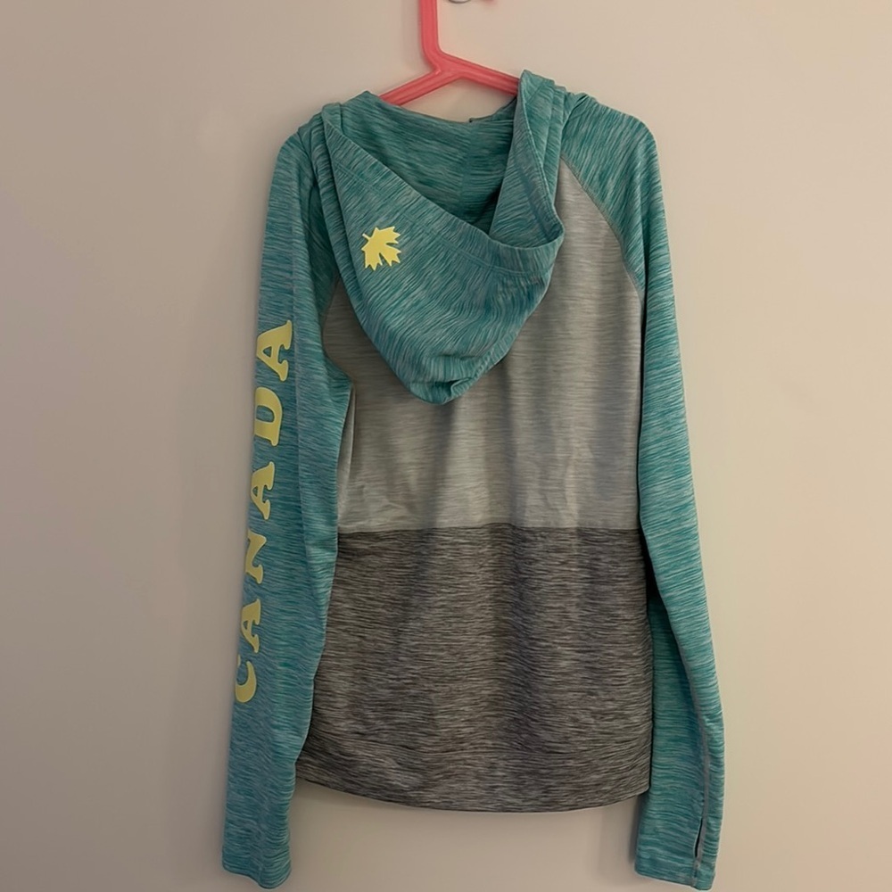 Roots Kids Hoodie - Teal and Gray - Picture 5 of 5